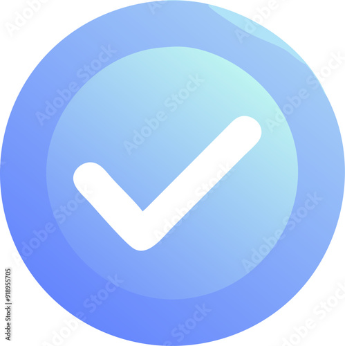 an asymmetrical checkmark in a circle with the right side protruding from the circle everything is