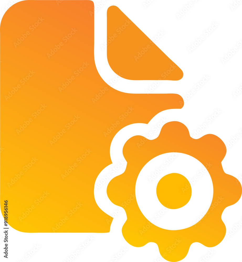 document and settings, icon colored shapes gradient document and settings, icon colored shapes gradient