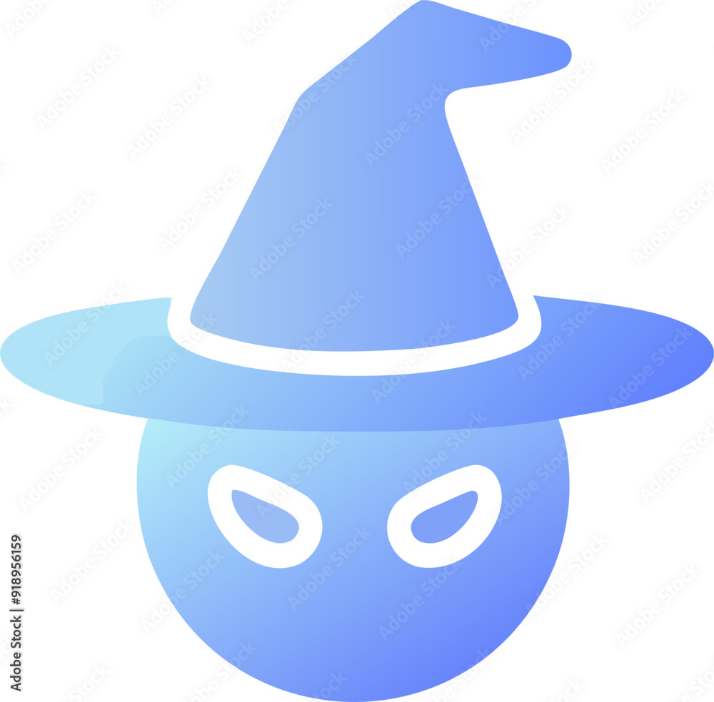 witch, icon colored shapes gradient witch, icon colored shapes gradient