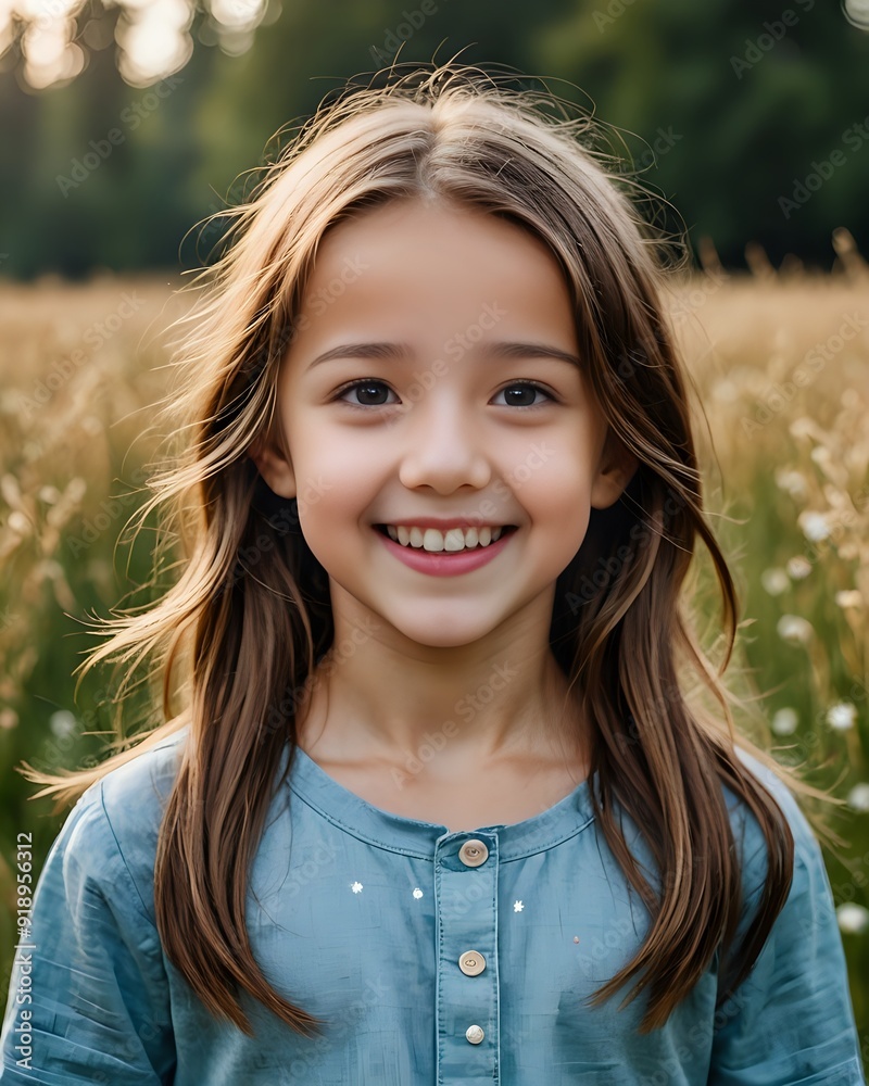 Portrait of a beautiful little girl smiling happily Portrait of a beautiful little girl smiling happily