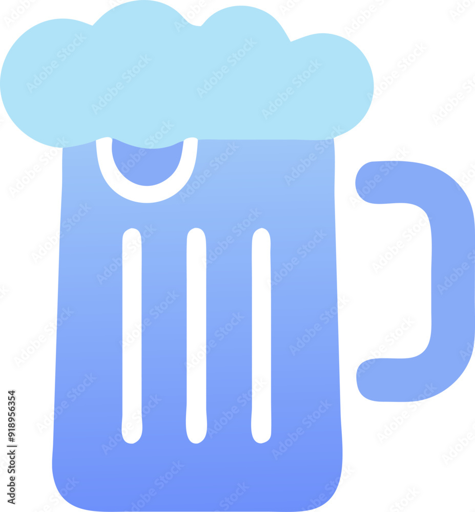 beer pint, icon colored shapes gradient beer pint, icon colored shapes gradient