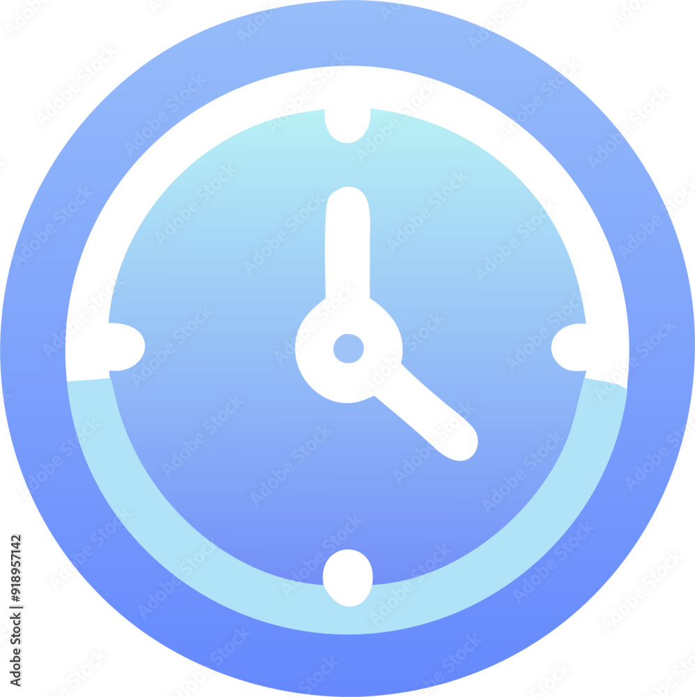 hour, icon colored shapes gradient hour, icon colored shapes gradient