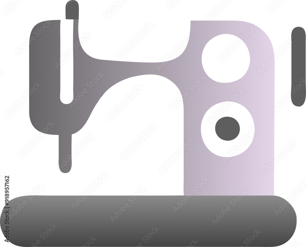 sewing machine, icon colored shapes gradient
