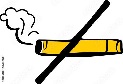 smoking kills - no text, icon doodle fill