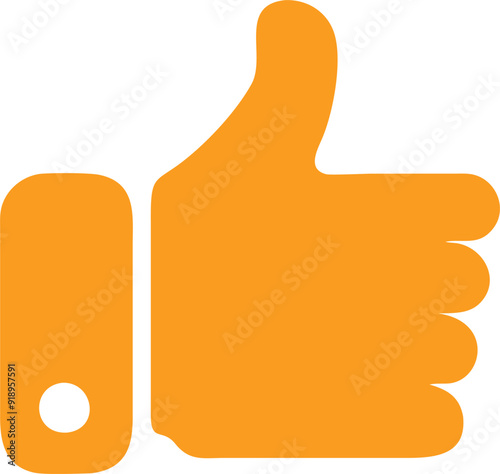 thumbsup, icon colored shapes gradient