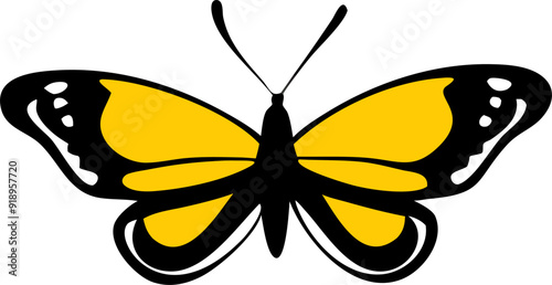 mourning cloak butterfly, icon doodle fill
