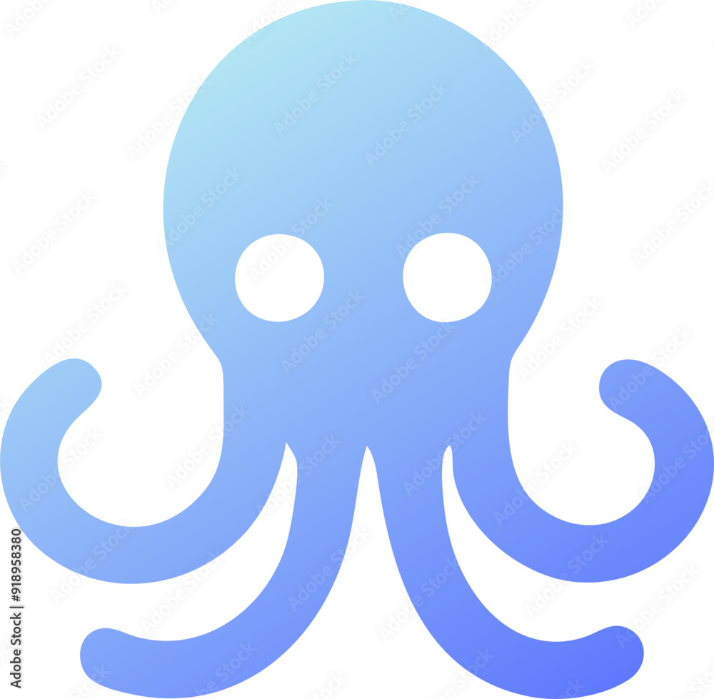 octopus minimal, icon colored shapes gradient octopus minimal, icon colored shapes gradient