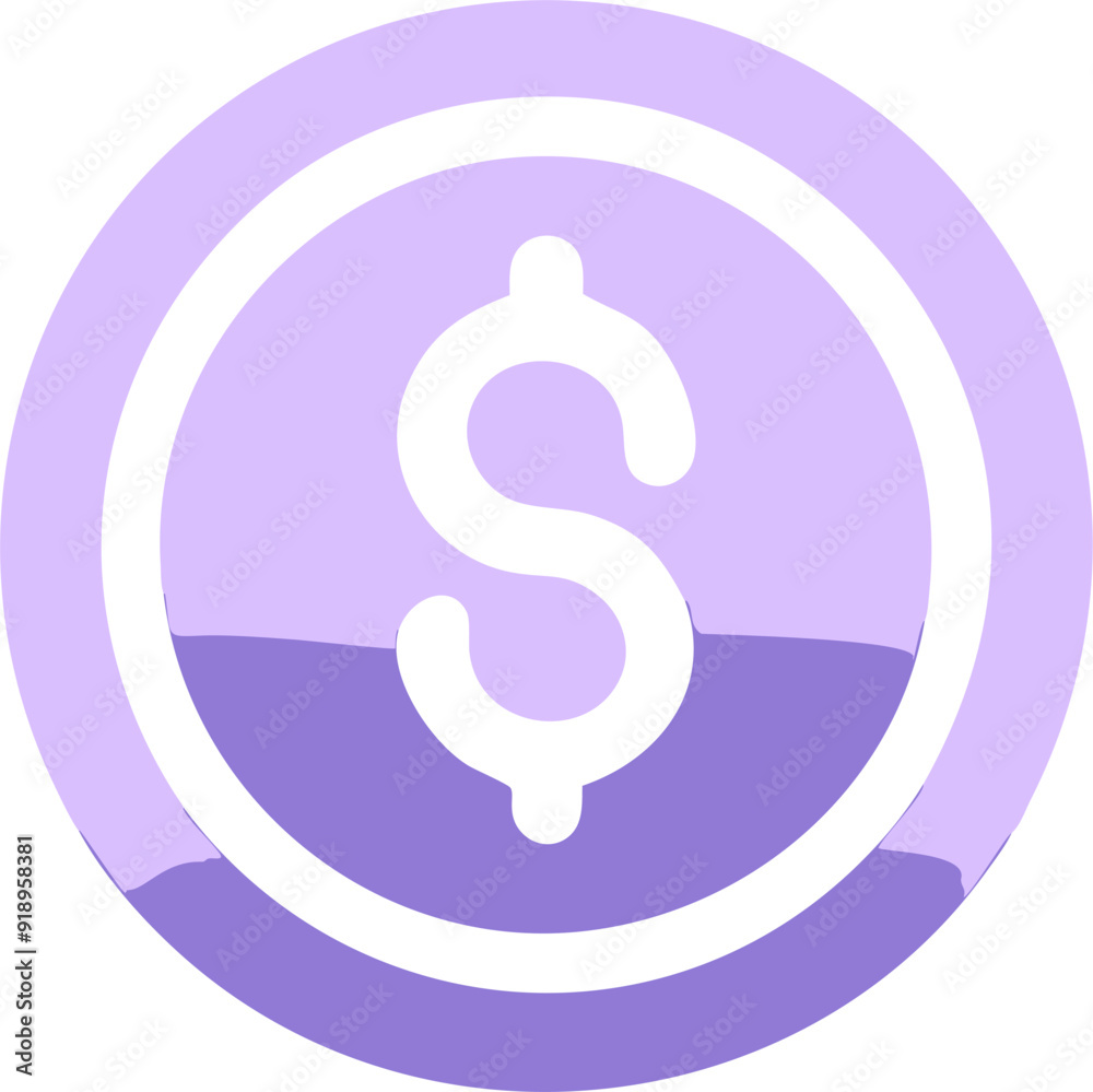 coin, icon colored shapes gradient coin, icon colored shapes gradient