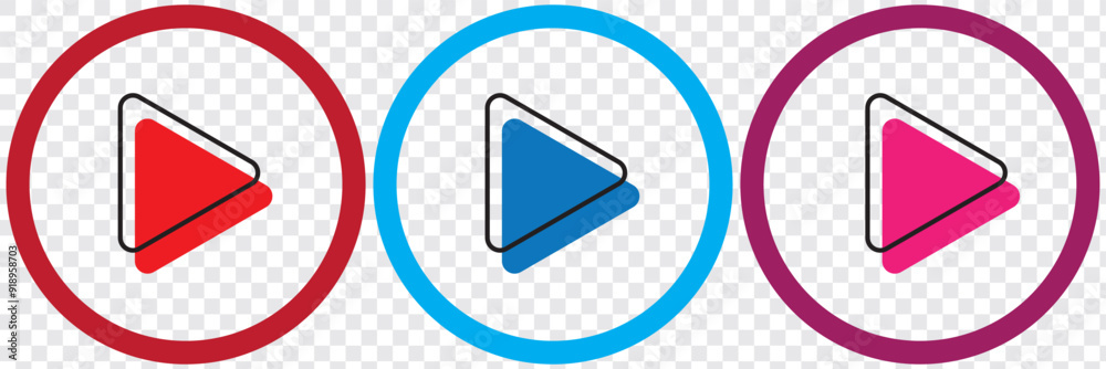Play Button Icon Circle | Start Buttons Illustration | Video Audio Player Navigate Symbol . play Icon vector. Play button vector icon. Eps 10. Play Button Icon Circle | Start Buttons Illustration | Video Audio Player Navigate Symbol . play Icon vector. Play button vector icon. Eps 10.