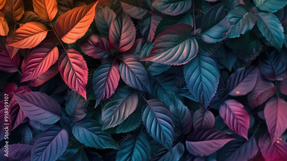 A detailed view of a collection of leaves A detailed view of a collection of leaves