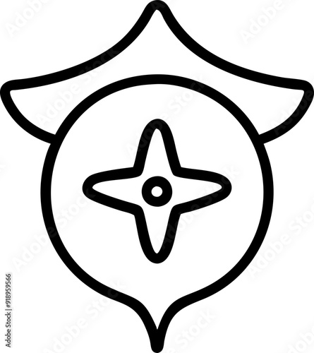 zenith icon, icon outline