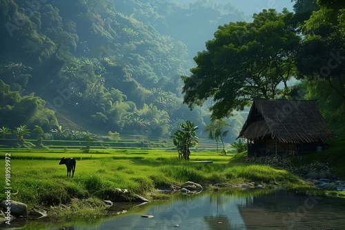 landscape with lake