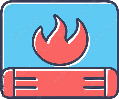 heating network, icon offset fill