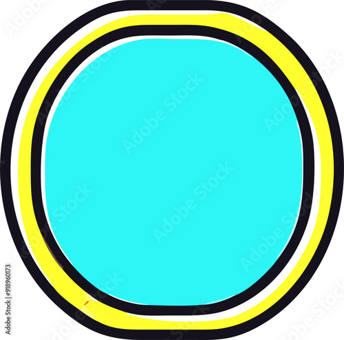 oval graphic frame, icon offset fill