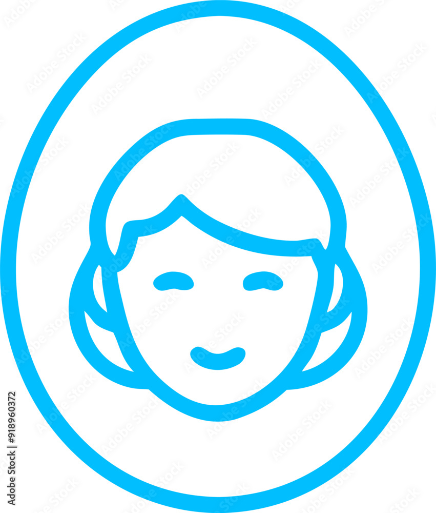 oval icon face, icon outline oval icon face, icon outline