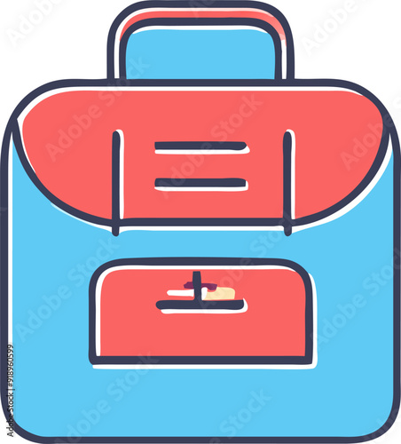 back to school icon, icon offset fill