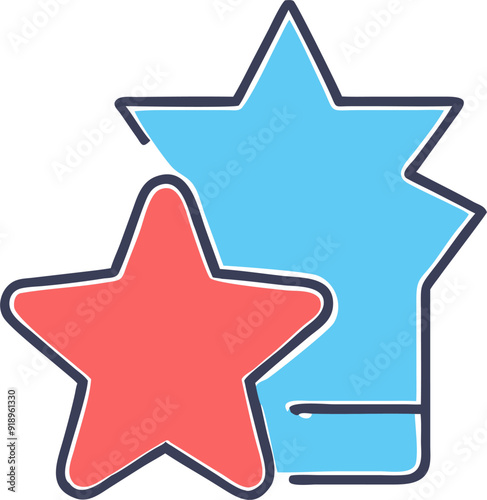 star, icon offset fill