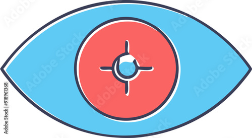 eye with mat, icon offset fill