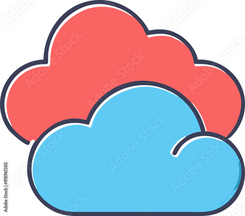 cloud icon, icon offset fill