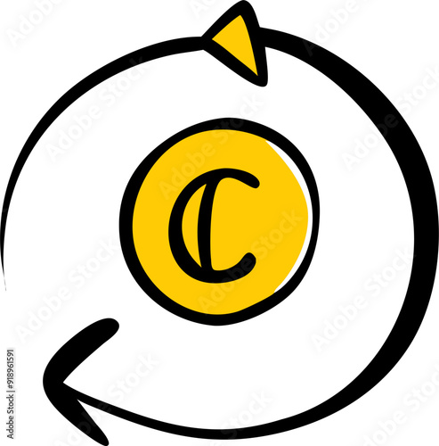 cold drink cup, icon doodle offset fill