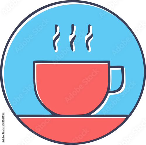 a circle inside which three cups of tea of different colors are depicted the name of the tea circle