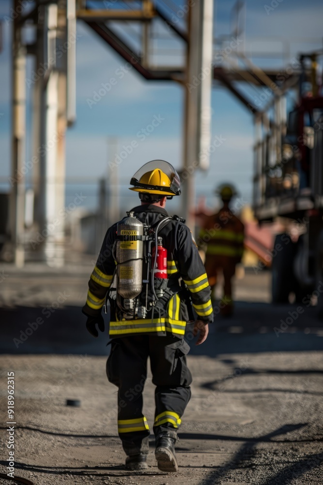 Fototapeta premium Professional Photography of the company implementing new crisis management protocols and procedures based on les, Generative AI