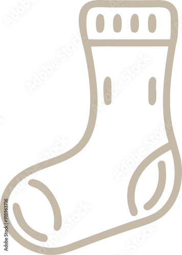 low-cut socks, icon outline