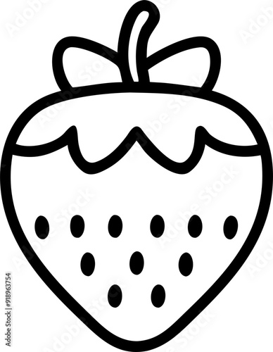 strawberrie, icon outline