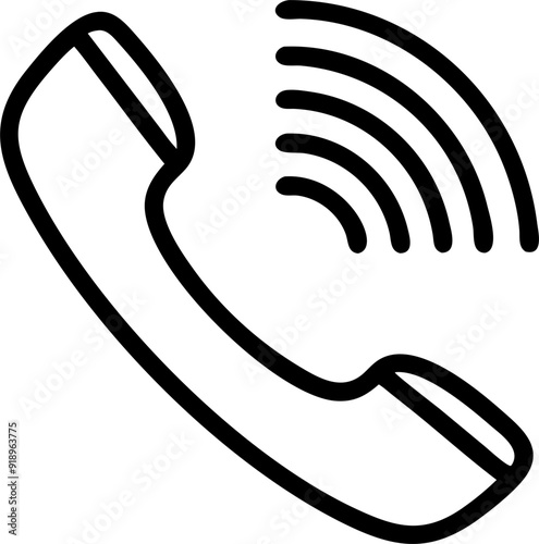 phone receiver icon, icon outline