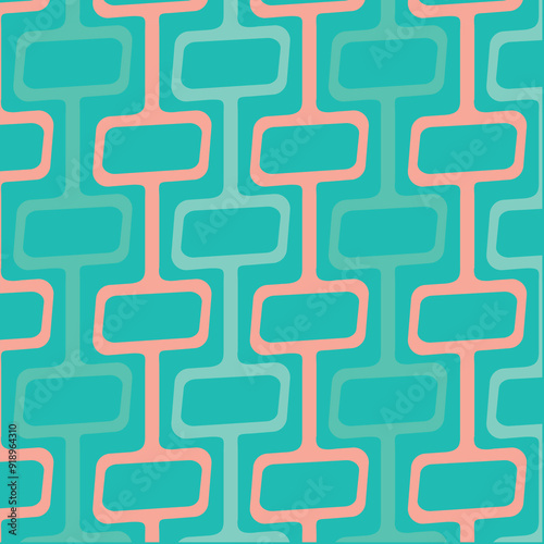 1950 mid century modern pattern, 50s Mid Century Modern Pattern, vector seamless pattern