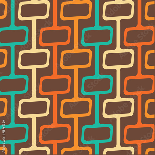 1950 mid century modern pattern, 50s Mid Century Modern Pattern, vector seamless pattern