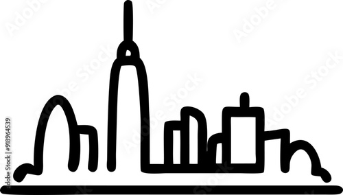 city, icon outline