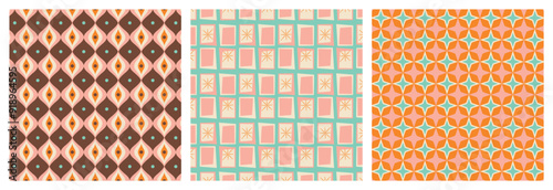 50s Mid Century Modern Seamless Pattern Bundle