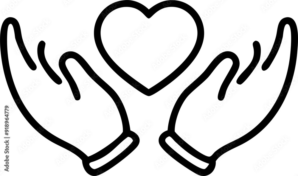 two hands together fine quality, icon outline two hands together fine quality, icon outline