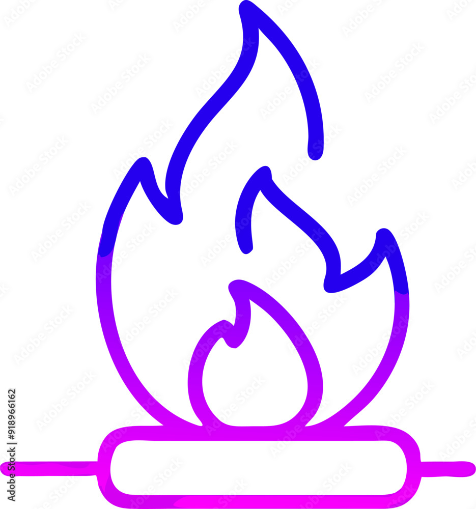 fire icon, icon outline gradient fire icon, icon outline gradient