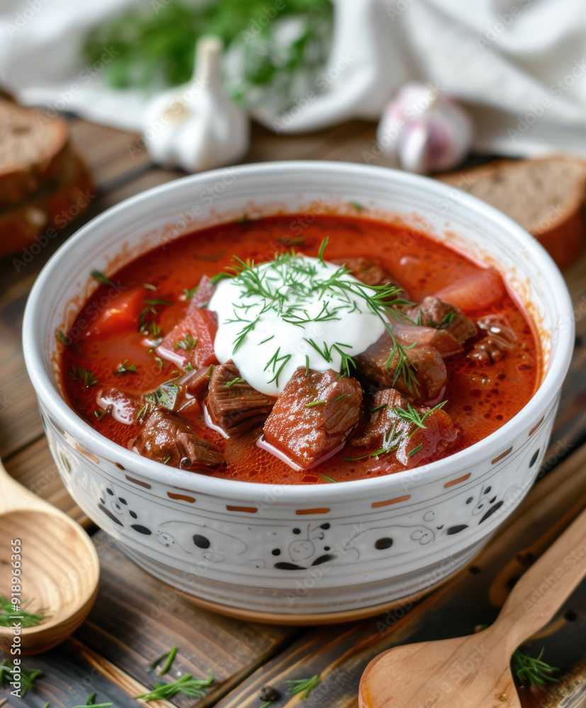 a classic borsch. AI generative. a classic borsch. AI generative.