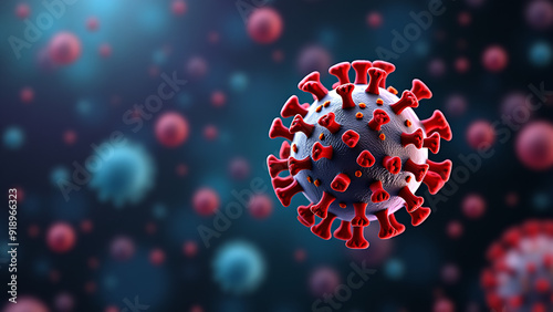 Dengue Virus and Human Immune Response, Color-Coded Battleground Interaction between the dengue virus and human immune cells.