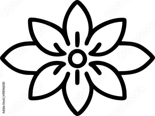 flower design mandala design, icon outline