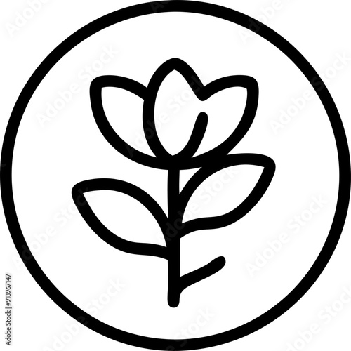 realistic flower icon generic black fill gradient color icon background white, fore ground color