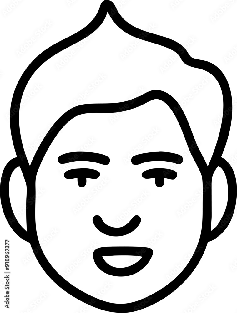 a icon laion face, with white background, icon outline a icon laion face, with white background, icon outline