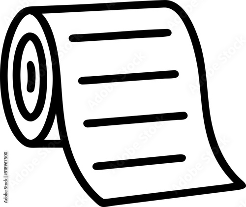 a roll of paper, icon outline