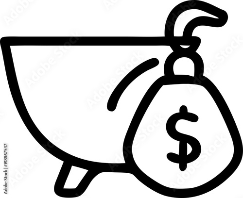 affordable luxury, icon outline