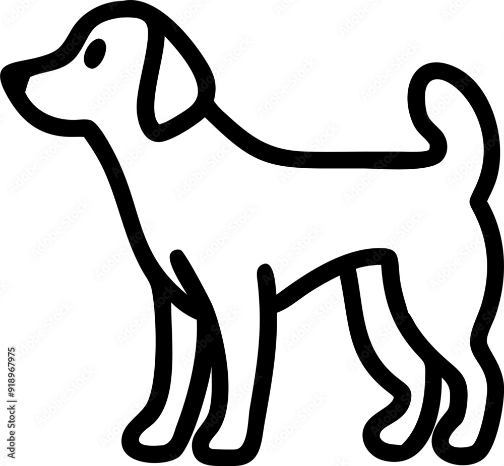 Fototapeta premium dog, icon outline