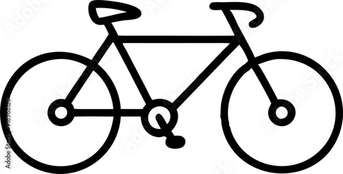 bicycle icon on white background stock illustration, icon outline