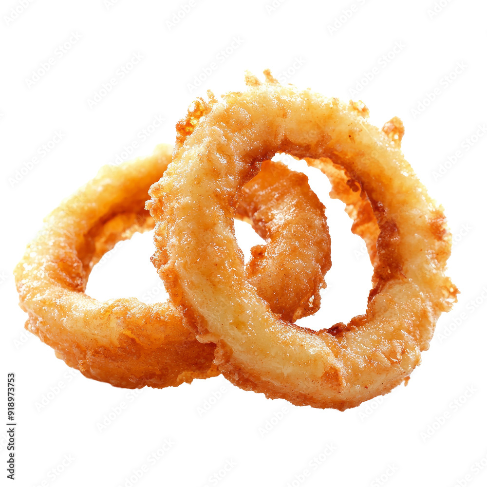 Fried Onion Rings Isolated Without Background for Culinary Use. Fried Onion Rings Isolated Without Background for Culinary Use.