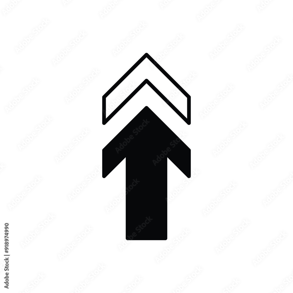 arrow up glyph icon with white background vector stock illustration arrow up glyph icon with white background vector stock illustration