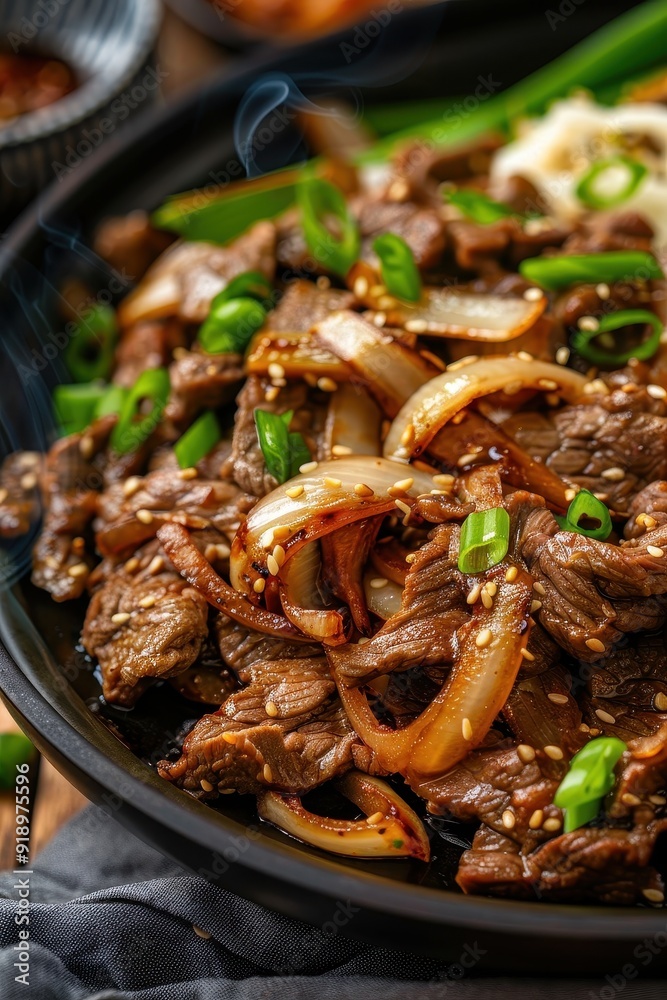 Stir-fried Beef with Onions and Sesame Seeds Stir-fried Beef with Onions and Sesame Seeds