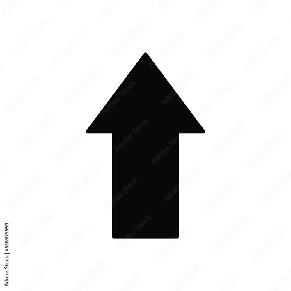 arrow up glyph icon with white background vector stock illustration arrow up glyph icon with white background vector stock illustration