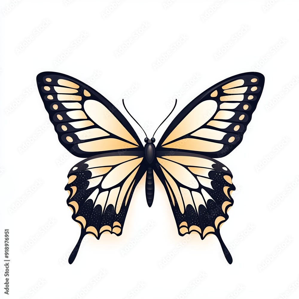High-quality illustration of a butterfly with detailed wing patterns, perfect for nature, art, and educational projects. High-quality illustration of a butterfly with detailed wing patterns, perfect for nature, art, and educational projects.