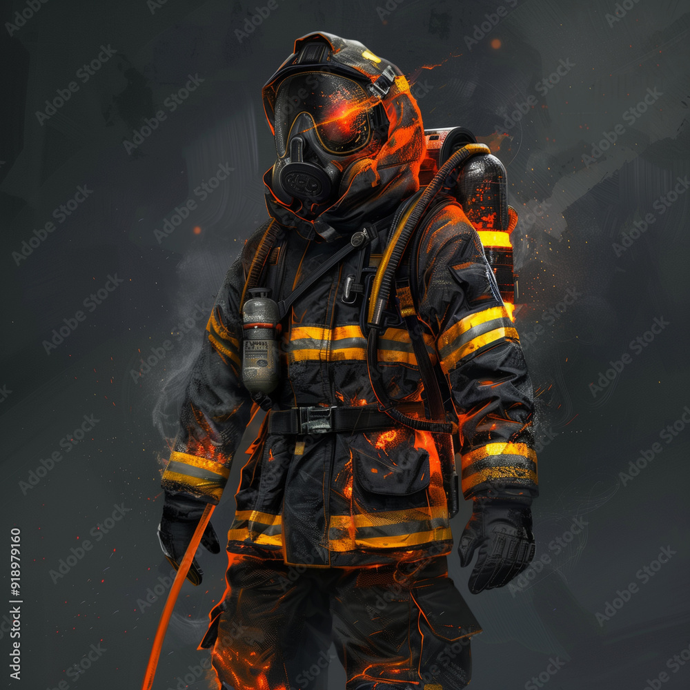 Fototapeta premium A fire fighter suit